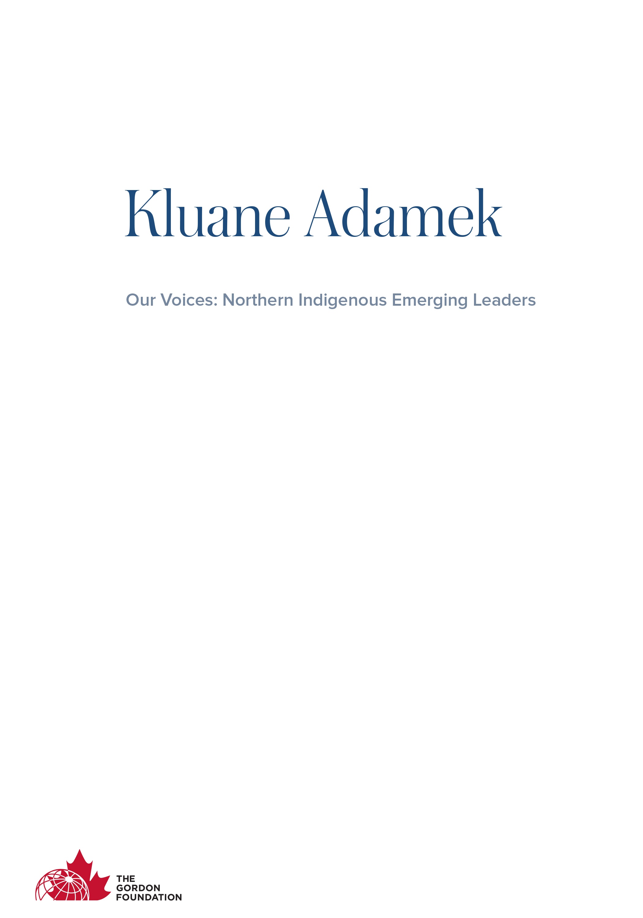 KLUANE ADAMEK