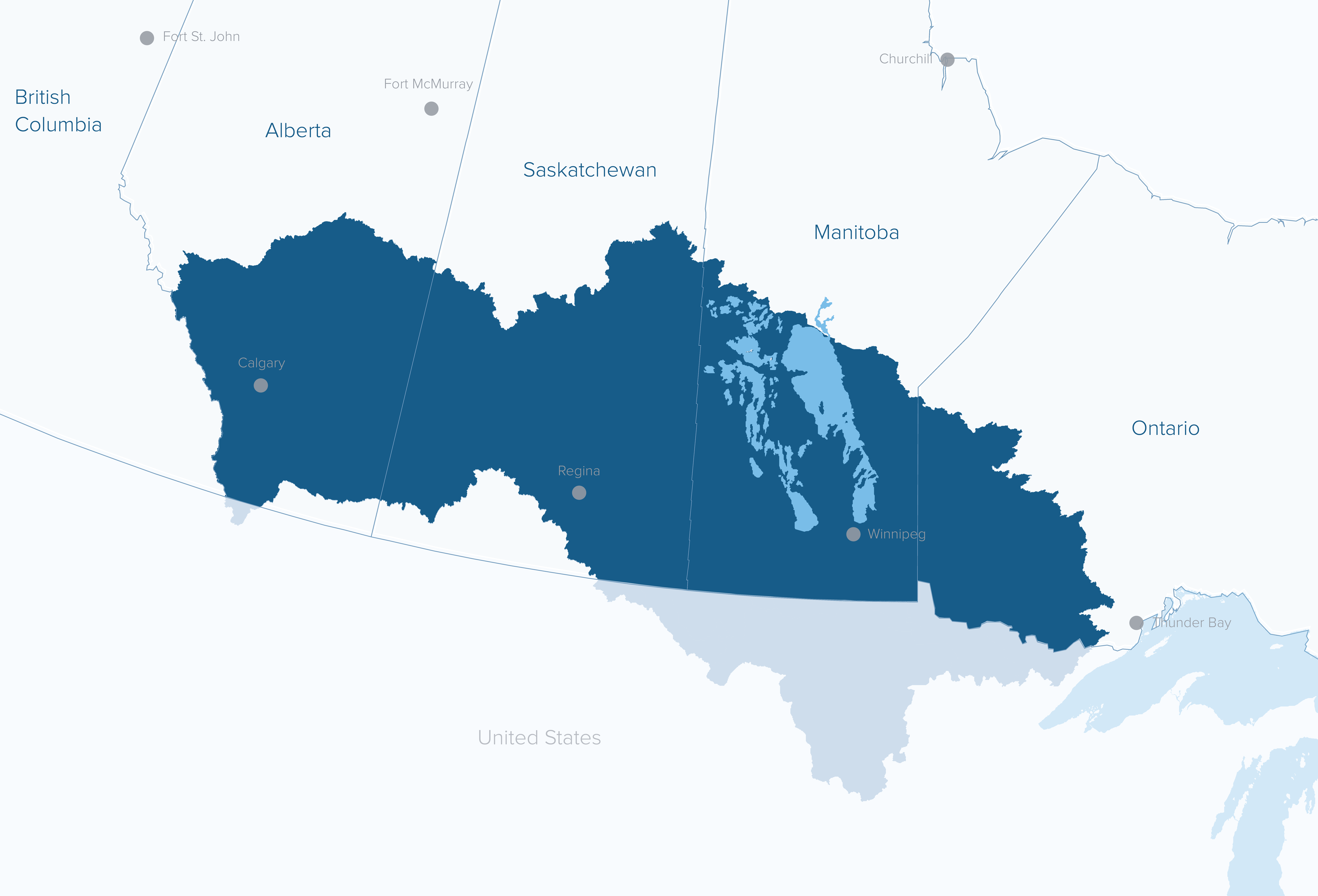 Lake Winnipeg Watershed Map