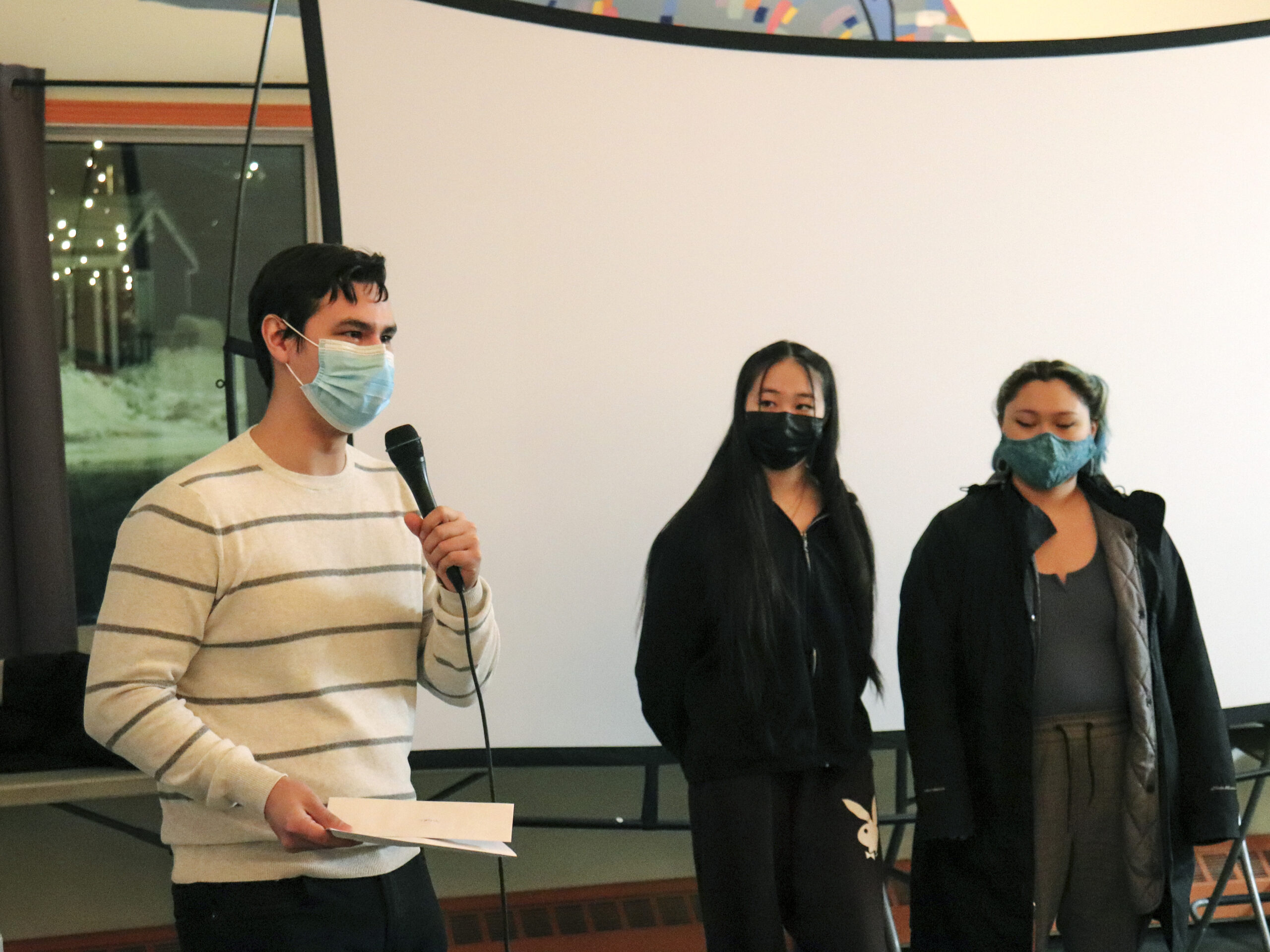 _David Korgak, left, speaks about the youth-led policy recommendations alongside Jasmine Evic and Blake DeMaio. Credit_ NNSL photo_nnsl.com (1)